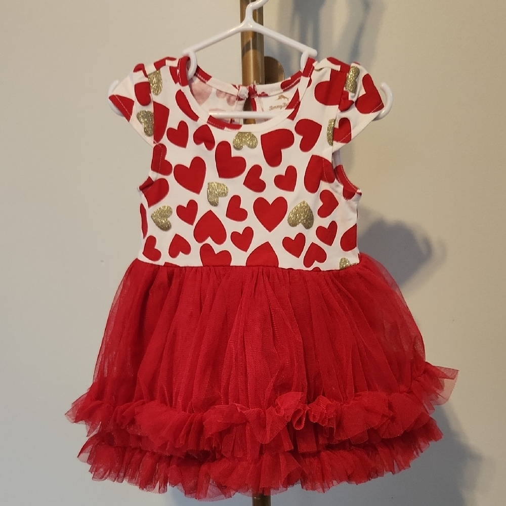 Tommy Bahama Red and Gold Heart Dress